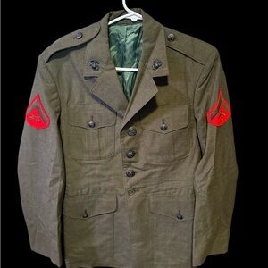 Men's Olive Green Military Jacket